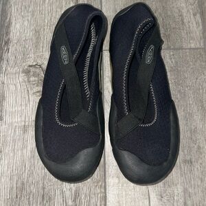 Keen Black Flats with Elastic Topline and Rubber Toe Cap